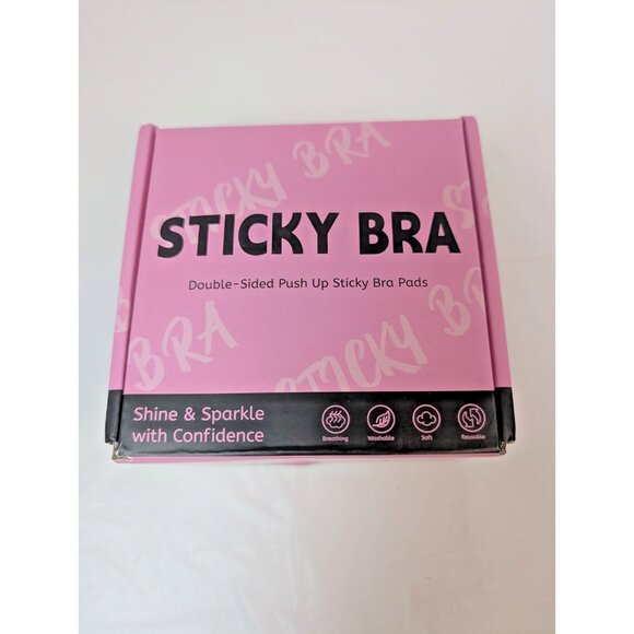 Sticky Bra Inserts Push Up - Double Sided Adhesive Breast Pads Sz Large - Picture 2 of 12